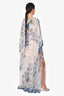 Etro Blue Silk Patterned Beach Cover-Up Size 42