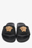 Versace Black Rubber Medusa Pool Slides Size 36