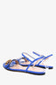 Gucci Blue Leather GG Marmont Sandals Size 36