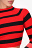 Miu Miu 2019 Red & Black Cashmere Striped Cropped Top Size 36