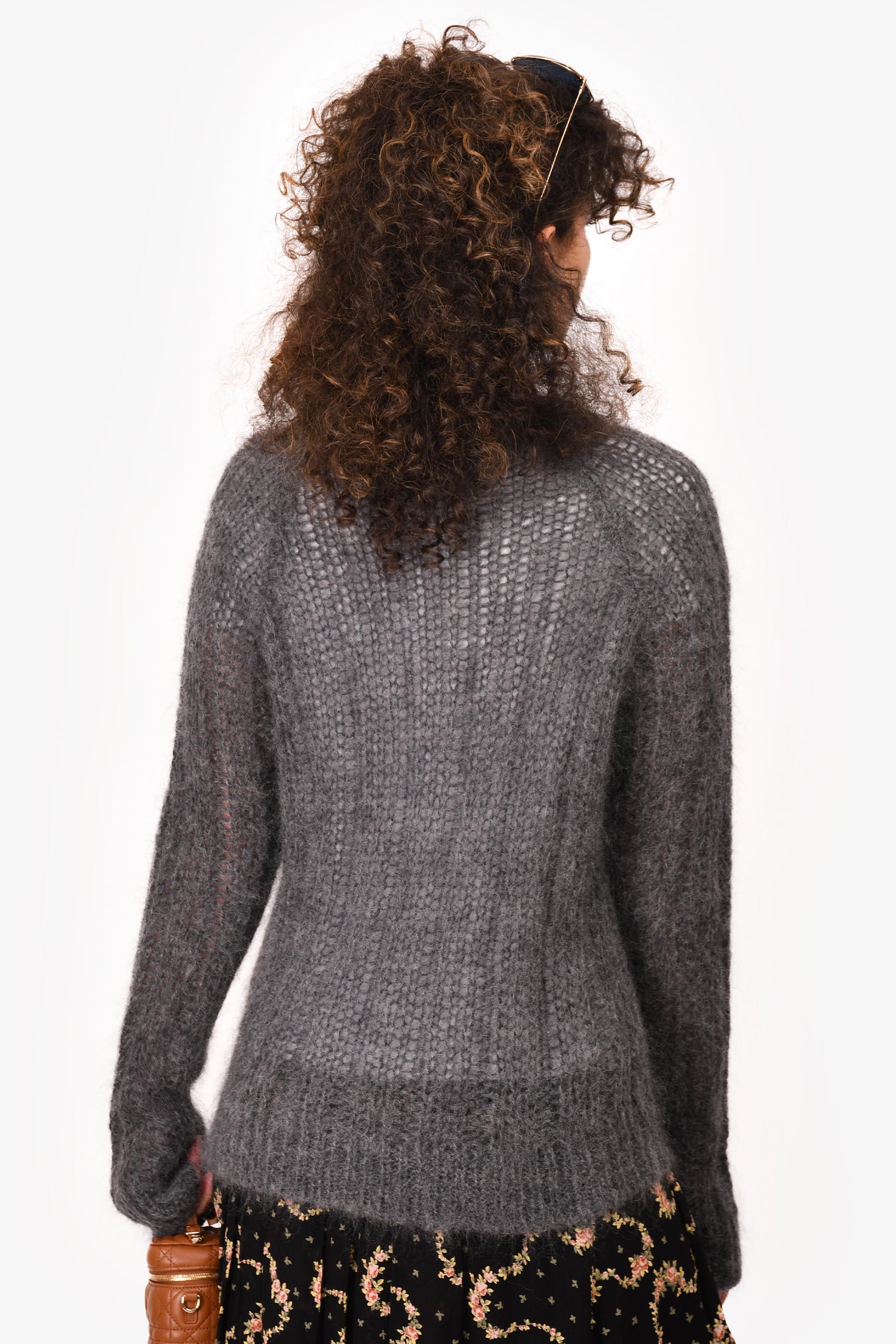 Prada 2019 Grey Mohair V-Neck Sweater Size 48 – Mine & Yours