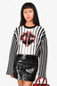 Opening Ceremony Black/White Striped Cropped Top Size XS