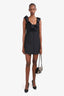 Giamba Black Ruffle Sleeveless Mini Dress Size XS