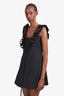Giamba Black Ruffle Sleeveless Mini Dress Size XS