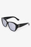 Saint Laurent Black Geometric Reflective Lens Sunglasses