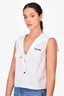 Miu Miu 2024 White Sailor Collar Top Size 36