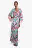 PatBO Multicolour Wave Fringe Trim Wrap Dress Size S