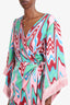 PatBO Multicolour Wave Fringe Trim Wrap Dress Size S