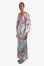 PatBO Multicolour Wave Fringe Trim Wrap Dress Size S