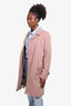 Burberry Pink Button Down Trench Coat