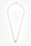 Hermès Rose Gold Toned Mini Pink H Pop Necklace