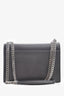 Saint Laurent 2017 Grey Leather Medium Sunset Crossbody (As Is)