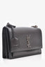 Saint Laurent 2017 Grey Leather Medium Sunset Crossbody (As Is)