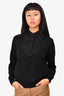 Sandro Black Wool Lace Bow Detail Long Sleeve Sweater Size 1