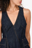 Carven Dark Blue Denim Sleeveless Dress Size 38
