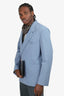 Bottega Veneta Blue Stretch Nylon Blazer Size 46 Mens