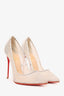 Christian Louboutin Silver Mesh Pointed Toe Heels Size 36
