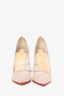 Christian Louboutin Silver Mesh Pointed Toe Heels Size 36