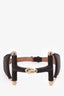 Gucci Brown Calfskin Horsebit Wide Belt Size 65