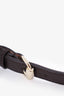 Gucci Brown Calfskin Horsebit Wide Belt Size 65