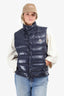 Moncler Navy Quilted Puffer Vest Size 3 Mens