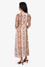 Maje Beige Snakeskin Patterned Maxi Dress Size 1
