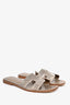 Hermès Beige Lizard Oran Sandals Size 38