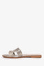 Hermès Beige Lizard Oran Sandals Size 38