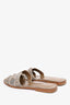 Hermès Beige Lizard Oran Sandals Size 38