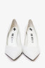 The Attico White Leather Pointed Heels Size 40 (As Is)