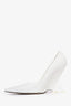 The Attico White Leather Pointed Heels Size 40 (As Is)
