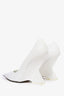The Attico White Leather Pointed Heels Size 40 (As Is)
