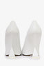 The Attico White Leather Pointed Heels Size 40 (As Is)