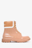 See by Chloe Beige Rubber Leather Trim Rain Boots Size 40