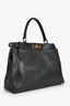 Fendi Black Leather Medium Peekaboo Top Handle With Strap