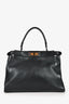 Fendi Black Leather Medium Peekaboo Top Handle With Strap