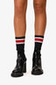 Louis Vuitton Black Patent Leather Chunky Sock Boot Size 37