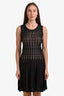 Alaïa Black Eyelet Sleeveless Midi Dress Size 42