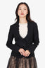 Moschino Jeans Black Lace-trimmed Blazer Size 8