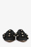 Aquazzura Black Fabric 'Sunflower' Mule Flats Size 38.5