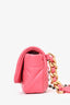 Pre-Loved Chanel™ 2019 Pink Lambskin 19 2-Tone Chain Belt Bag