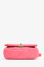 Pre-Loved Chanel™ 2019 Pink Lambskin 19 2-Tone Chain Belt Bag