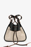 Loewe 2020 Tan/Black Canvas Leather Small Hammock Crossbody Bag