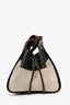 Loewe 2020 Tan/Black Canvas Leather Small Hammock Crossbody Bag