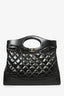 Pre-Loved Chanel™ 2019/20 Black Leather Quilted 31 Shopping Bag with Strap