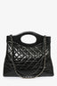 Pre-Loved Chanel™ 2019/20 Black Leather Quilted 31 Shopping Bag with Strap
