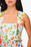 Cara Cara Blue/Orange Floral Printed Maxi Dress Size 4
