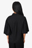 Les Coyotes De Paris Black Puff Sleeve Button Up Top Size 38