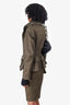 Burberry Green Trench Skirt and Jacket Set Size 4