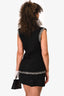 Pre-Loved Chanel™ 2005 Black Cashmere Cable Knit Sleeveless Vest Size 38